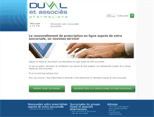 Tablet Screenshot of duvalassociespharmaciens.com